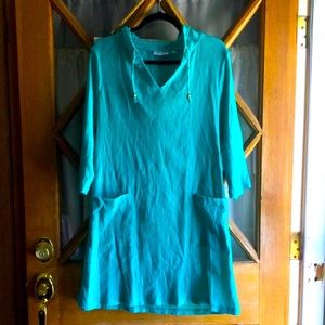 🆕 Denim & Co. Tunic Cover Up Dress 🩱🦋👙🐬👗🩴